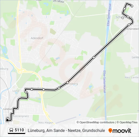 Автобус 5110: карта маршрута