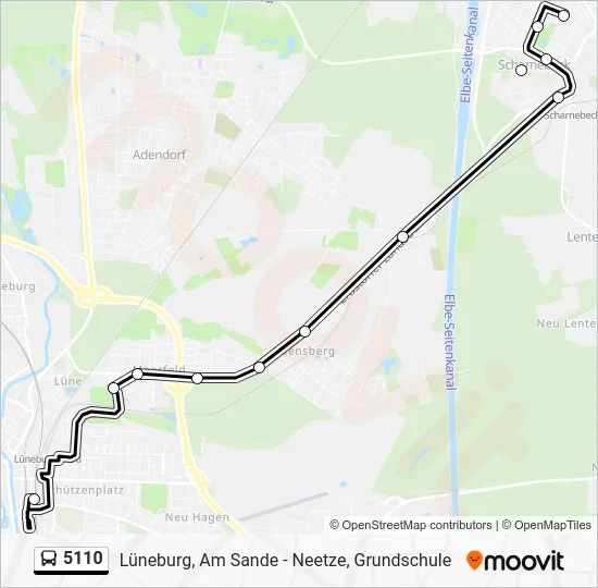 Автобус 5110: карта маршрута
