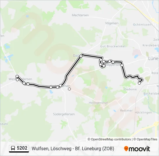 Автобус 5202: карта маршрута