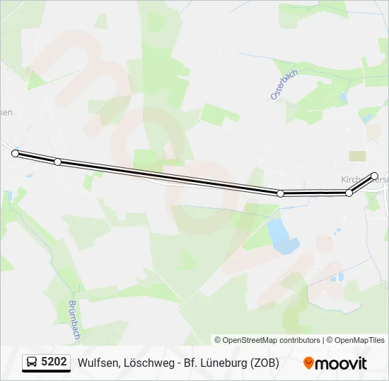Автобус 5202: карта маршрута