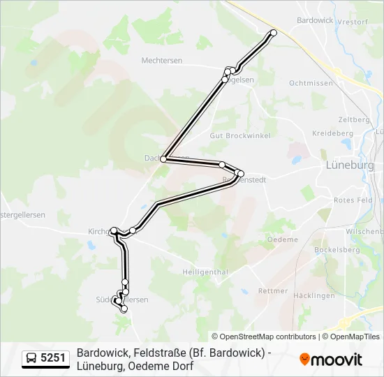Автобус 5251: карта маршрута