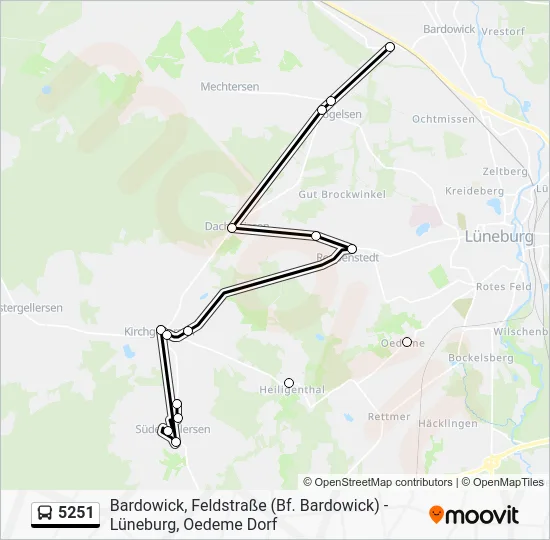 Автобус 5251: карта маршрута