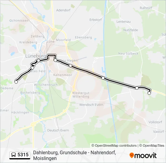 Автобус 5315: карта маршрута