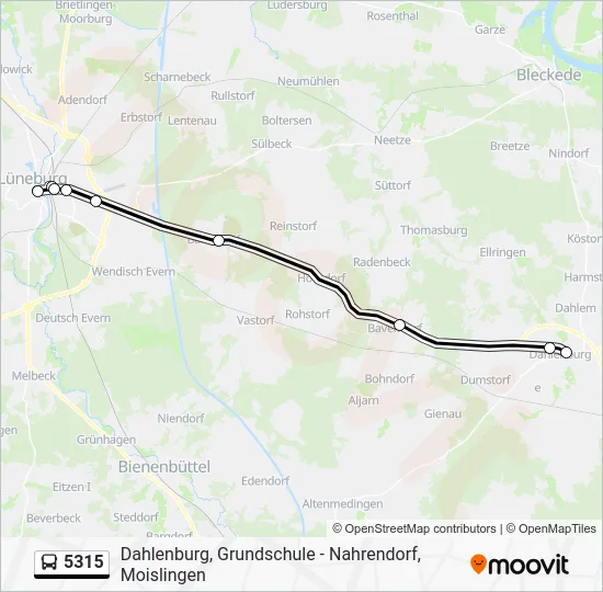 Автобус 5315: карта маршрута