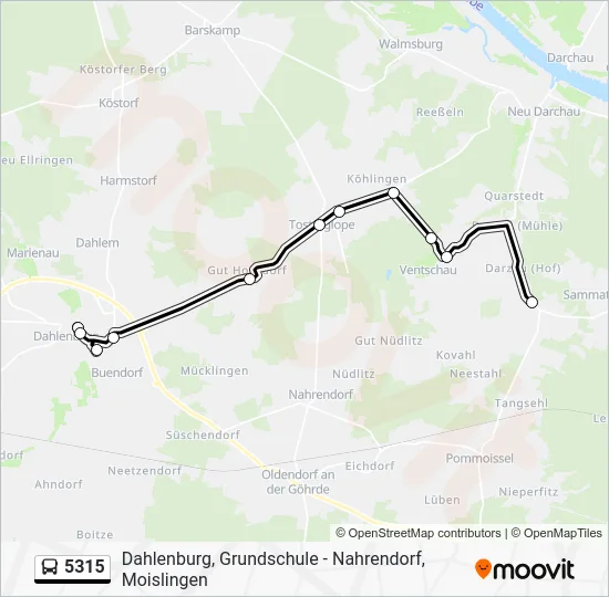 Автобус 5315: карта маршрута