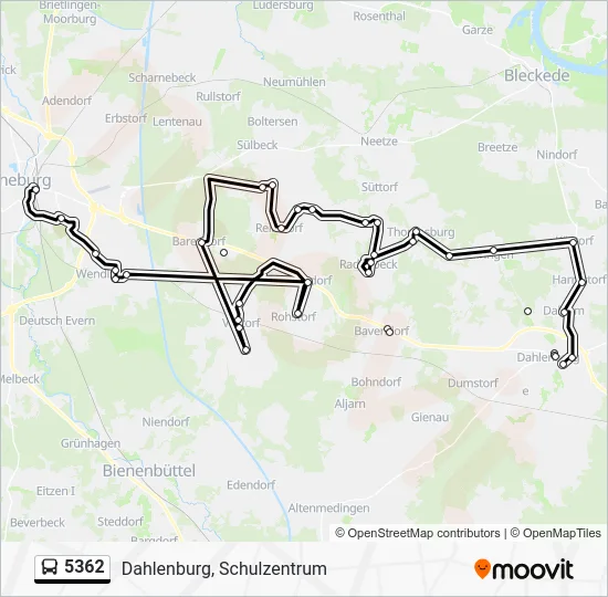 Автобус 5362: карта маршрута