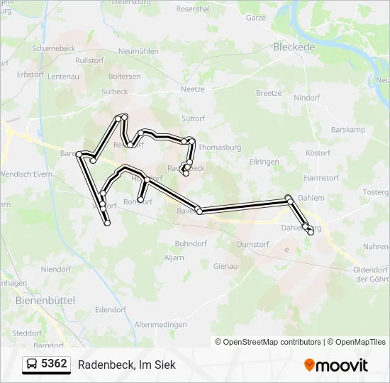 Автобус 5362: карта маршрута