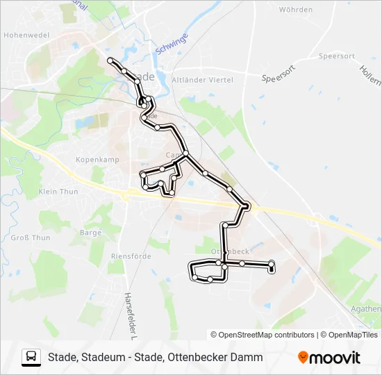 Автобус 2807-AST: карта маршрута