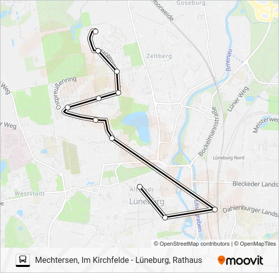 Автобус 5808-ASM: карта маршрута
