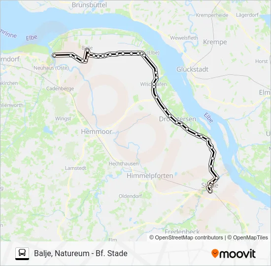 Автобус ERADB LINIE 1: карта маршрута