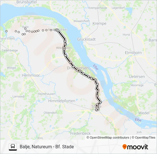 Автобус ERADB LINIE 1: карта маршрута