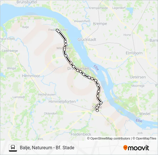 Автобус ERADB LINIE 1: карта маршрута