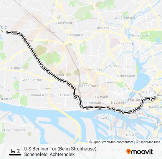 Автобус 2: карта маршрута