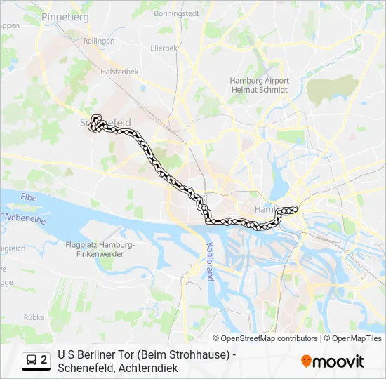 Автобус 2: карта маршрута
