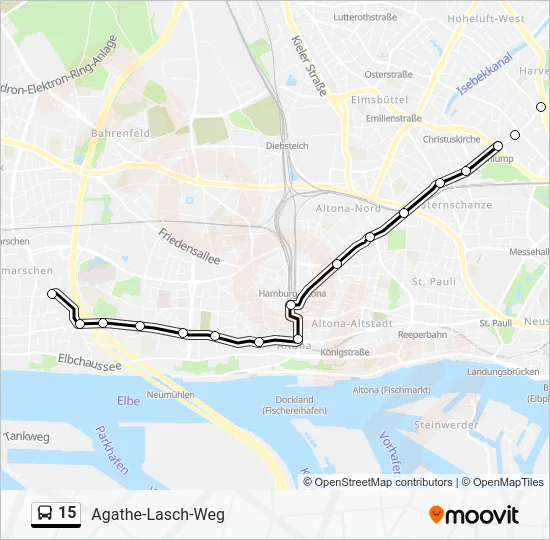 Автобус 15: карта маршрута