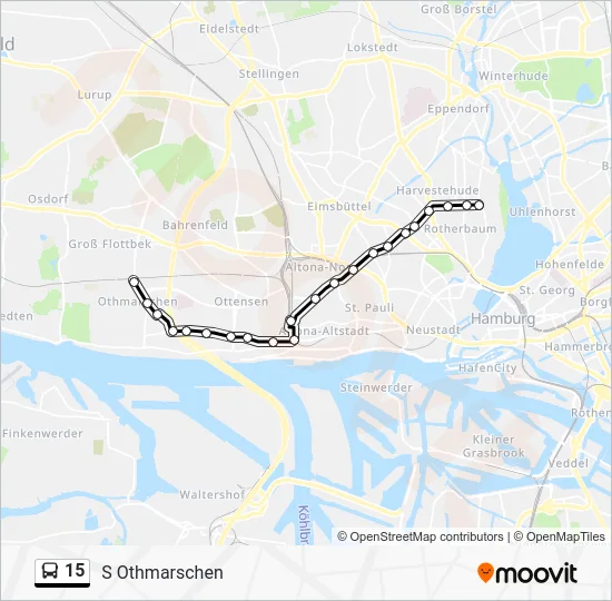 Автобус 15: карта маршрута