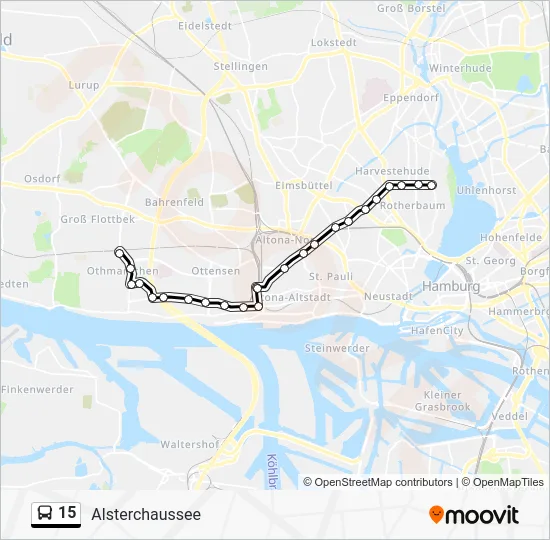 Автобус 15: карта маршрута