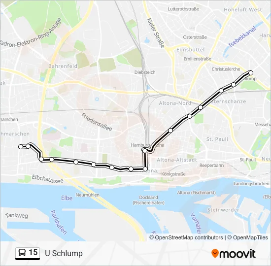 Автобус 15: карта маршрута