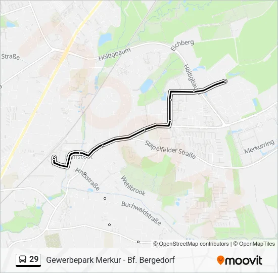 Автобус 29: карта маршрута