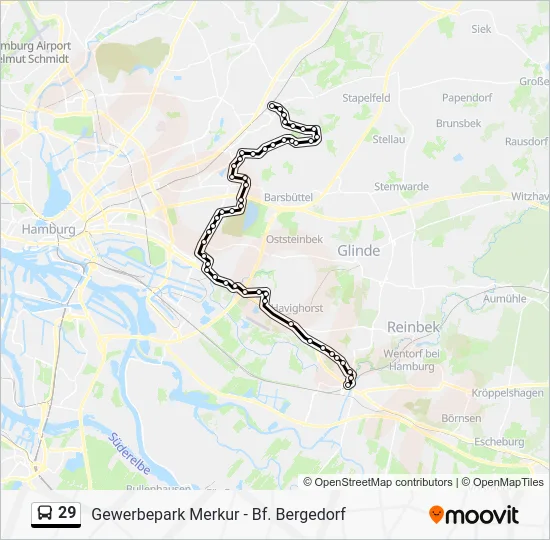 Автобус 29: карта маршрута