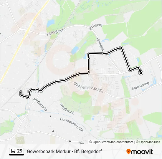 Автобус 29: карта маршрута