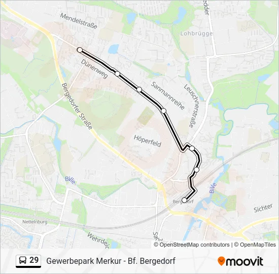 Автобус 29: карта маршрута