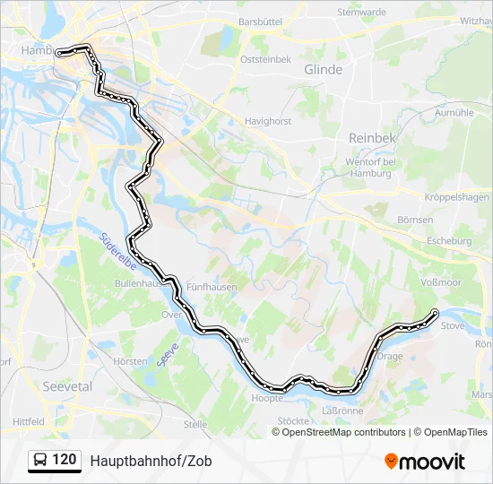 Автобус 120: карта маршрута