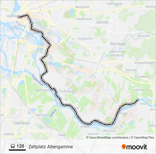 Автобус 120: карта маршрута