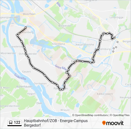 Автобус 122: карта маршрута