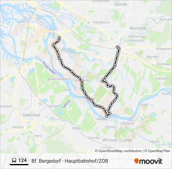 Автобус 124: карта маршрута