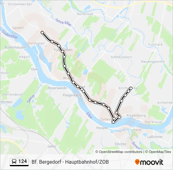 Автобус 124: карта маршрута