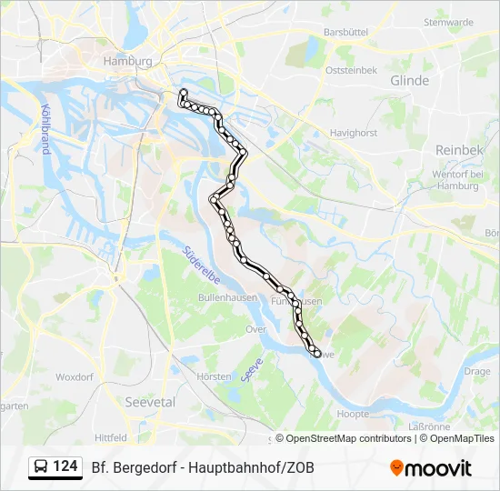 Автобус 124: карта маршрута