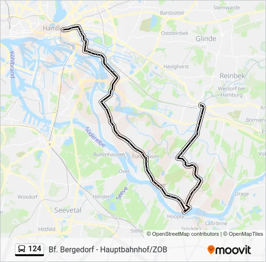 Автобус 124: карта маршрута