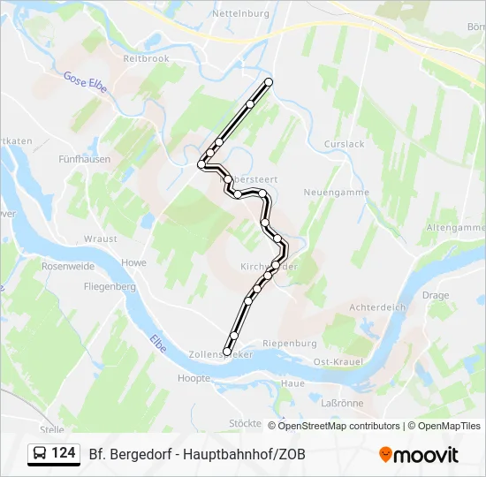 Автобус 124: карта маршрута