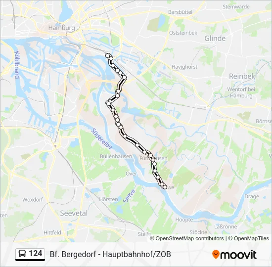 Автобус 124: карта маршрута