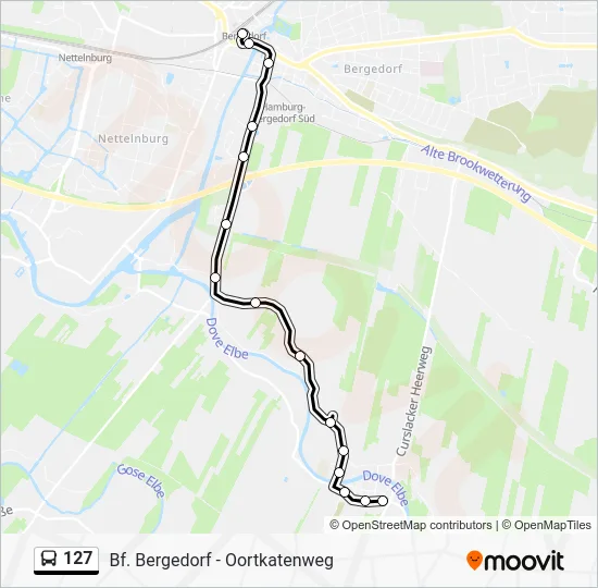 Автобус 127: карта маршрута