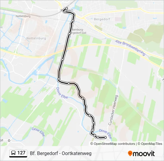 Автобус 127: карта маршрута