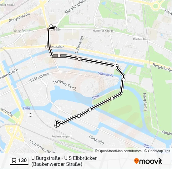 Автобус 130: карта маршрута