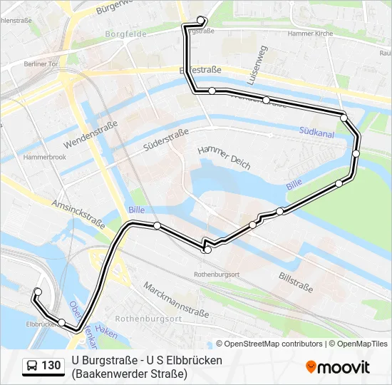 Автобус 130: карта маршрута