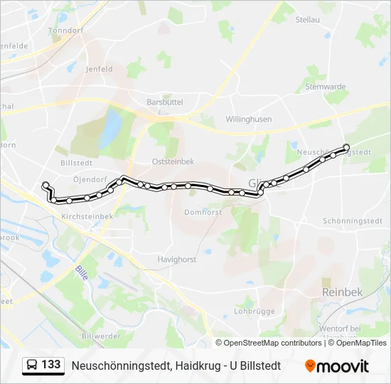 Автобус 133: карта маршрута