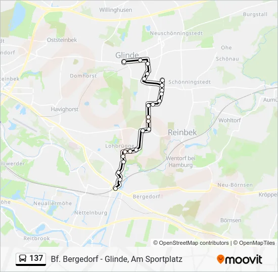 Автобус 137: карта маршрута