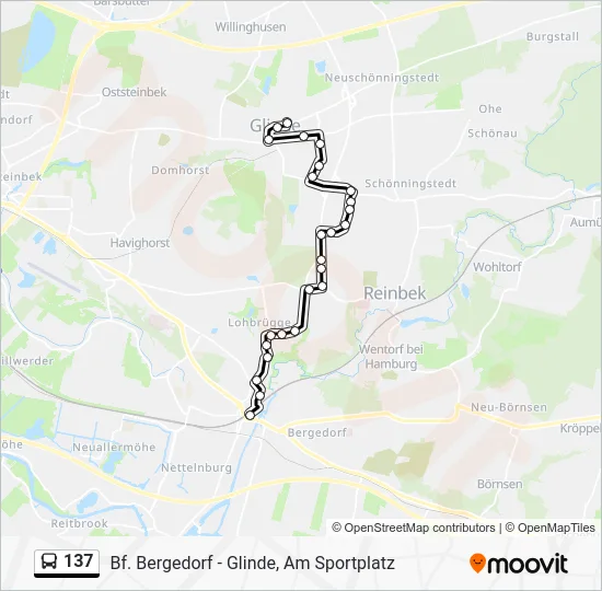 Автобус 137: карта маршрута