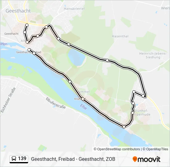 Автобус 139: карта маршрута