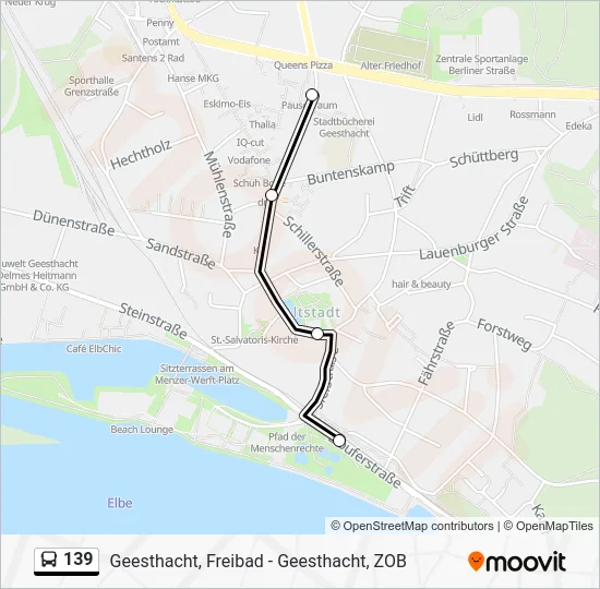 Автобус 139: карта маршрута