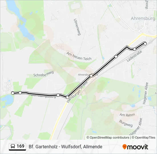 Автобус 169: карта маршрута