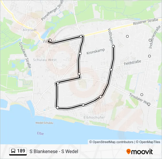 Автобус 189: карта маршрута