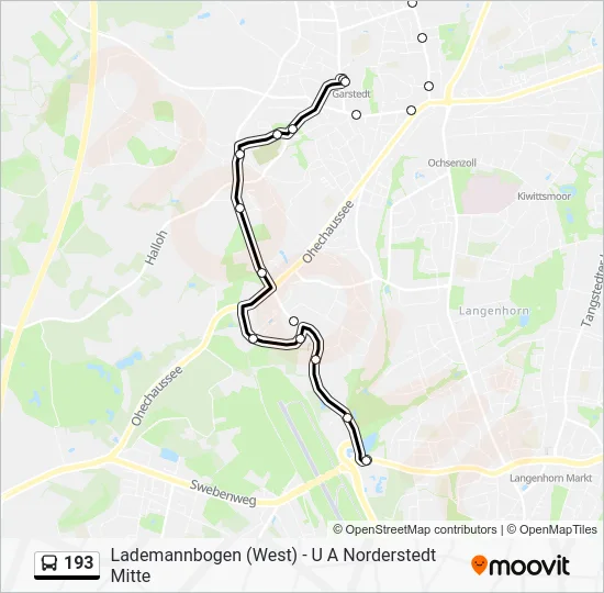 Автобус 193: карта маршрута