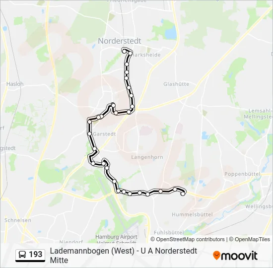 Автобус 193: карта маршрута