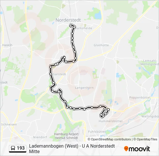 Автобус 193: карта маршрута