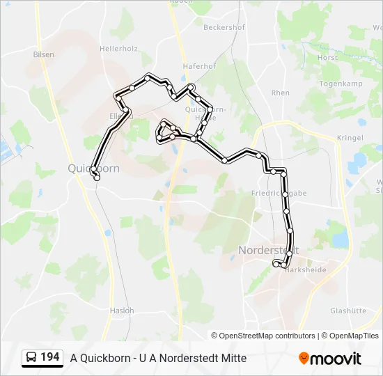 Автобус 194: карта маршрута